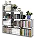 INLYF 4-Tier Storage Cube Closet Organization System, 9-Cube DIY Bookshelf Cabinet Without Doors for Clothes, Toys, Books and Shoes (Grey)