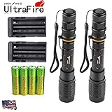 2 Sets 8000 Lumens 5Modes Ultrafire SWAT XML T6 LED Flashlight 18650+Charger USA