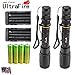 2 Sets 8000 Lumens 5Modes Ultrafire SWAT XML T6 LED Flashlight 18650+Charger USA