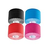PharMeDoc Kinesiology Tape - Elastic Tape for Support & Healing - 100% Cotton - Latex Free Hypoallergenic Athletic Tape for Sports and Muscle Recovery Injuries - Pain and Stress Relief