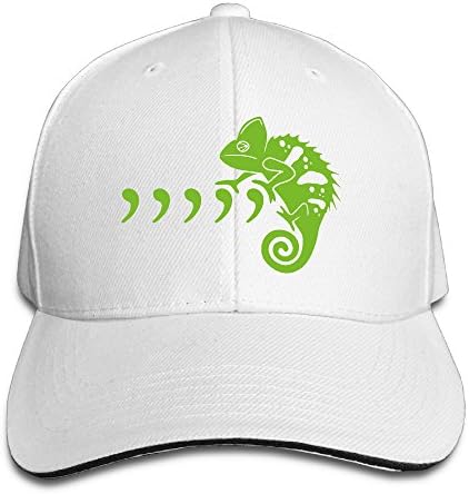 NF18G Cool Green Chameleon Sport Cap For Men&amp;Women White