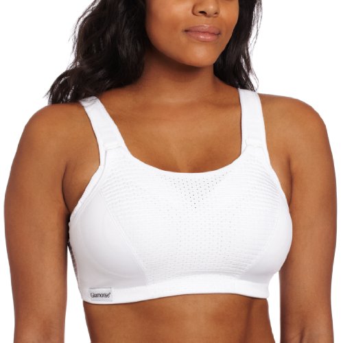 Glamorise Women's Double Layer Custom Control Sport Bra , White , 38H