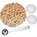 HESTYA 230 Pieces Octagon Sealing Wax Beads Sticks with 2 Pieces Tea Candles and 1 Piece Wax Melting Spoon for Wax Stamp Sealing (Gold)