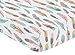 Sweet Jojo Designs Multicolored Feather Print Fitted Crib Sheet for Feather Collection Baby/Toddler Bedding Set