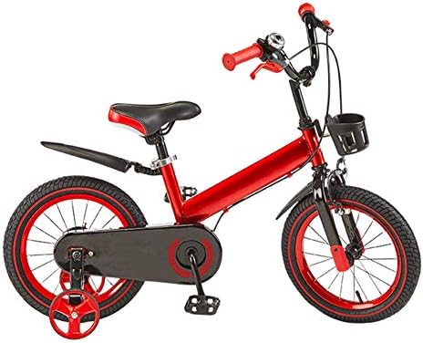 Chunlan キッズ自転車 男の子 赤 子供 ガールズ 14 16インチ 待望 Size 16インチ 子供の自転車 高弾性シート 補助輪付き 炭素鋼材料 95 インストール済み アンチスキッドタイヤ