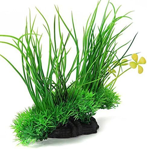 Aquarium Decor,Plastic Emulational Decorative Long Leaf Plant for Aquarium, 20cm, Green (Green)