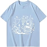 RILGOU Kawaii Harajuku Fashion Y2K Goth Casual Style Soft Short Sleeve Crewneck Cartoon Print Injured Cat T-Shirt