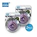 Grand Fusion Sink Strainer for Kitchen Sink, Must-Have Kitchen Essentials and Bathroom Accessories, Silicone Body with Stainless Steel Rim, Purple, Pack of 2