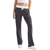Lilybod Nikki Wide-Leg Joggers for Women – Medium-Rise Waist Relaxed Fit Sweatpants with Stripe