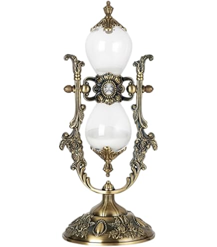 Sanduhr 30 Minuten,Reversible Hour Glass,Metal Vintage Hourglass ,Hourglass Decor,for Home Decoration Office Desk Wedding Party Decor Kitchen Timer (White Sand - View #2