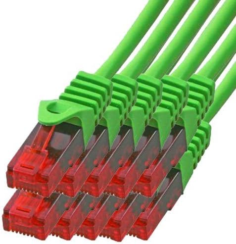 BIGtec Gigabit network cable patch, Ethernet LAN DSL patch cable (2X RJ-45 connector, CAT.5e, compatible to CAT.6 CAT.6a CAT.7) 3m Grey