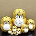 LK King&Light 10pcs Golden Tiger Russian Nesting Dolls Matryoshka Wooden Toys