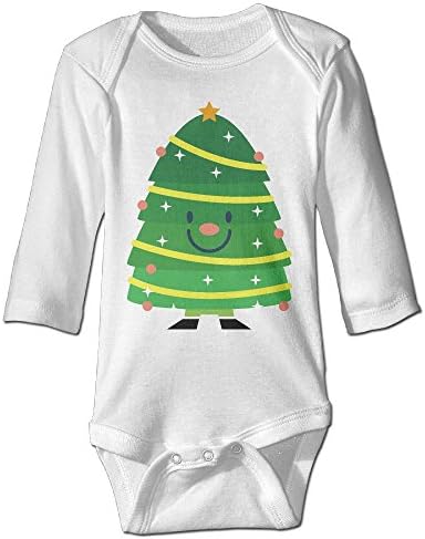 Infant Baby Long Sleeve Rompers Jumpsuit, Christmas Tree Toddler Boys Girls Bodysuits Onesies