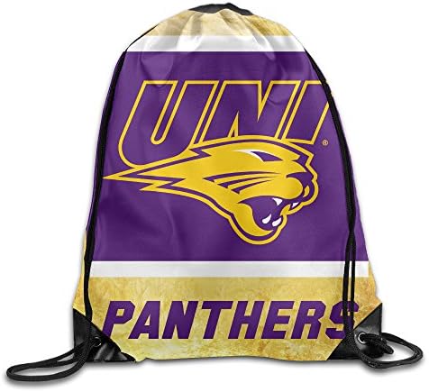 GYM University Of Northern Iowa Panthers Logo Drawstring Backpack Bag