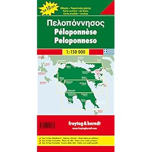Peloponnese (Road and Leisure Time Map)
