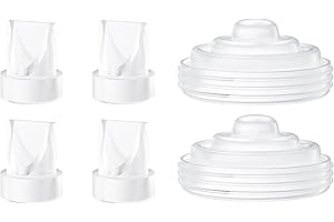 TOVVILD 4PCS Duckbill Valves 2PCS Silicone Diaphragm Compatible with Momcozy M5 Breast Pump, Breast Pump Replacement Parts Accessories for M5,6PCS
