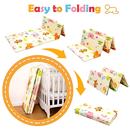 Gentle Monster Baby Play Mat, Extra Large Foldable Play Mat For Baby