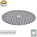 Vanteriam 48 Inches Christmas Tree Skirt Double Layers Black and White Plaid Buffalo for Xmas Holiday Tree Decorations