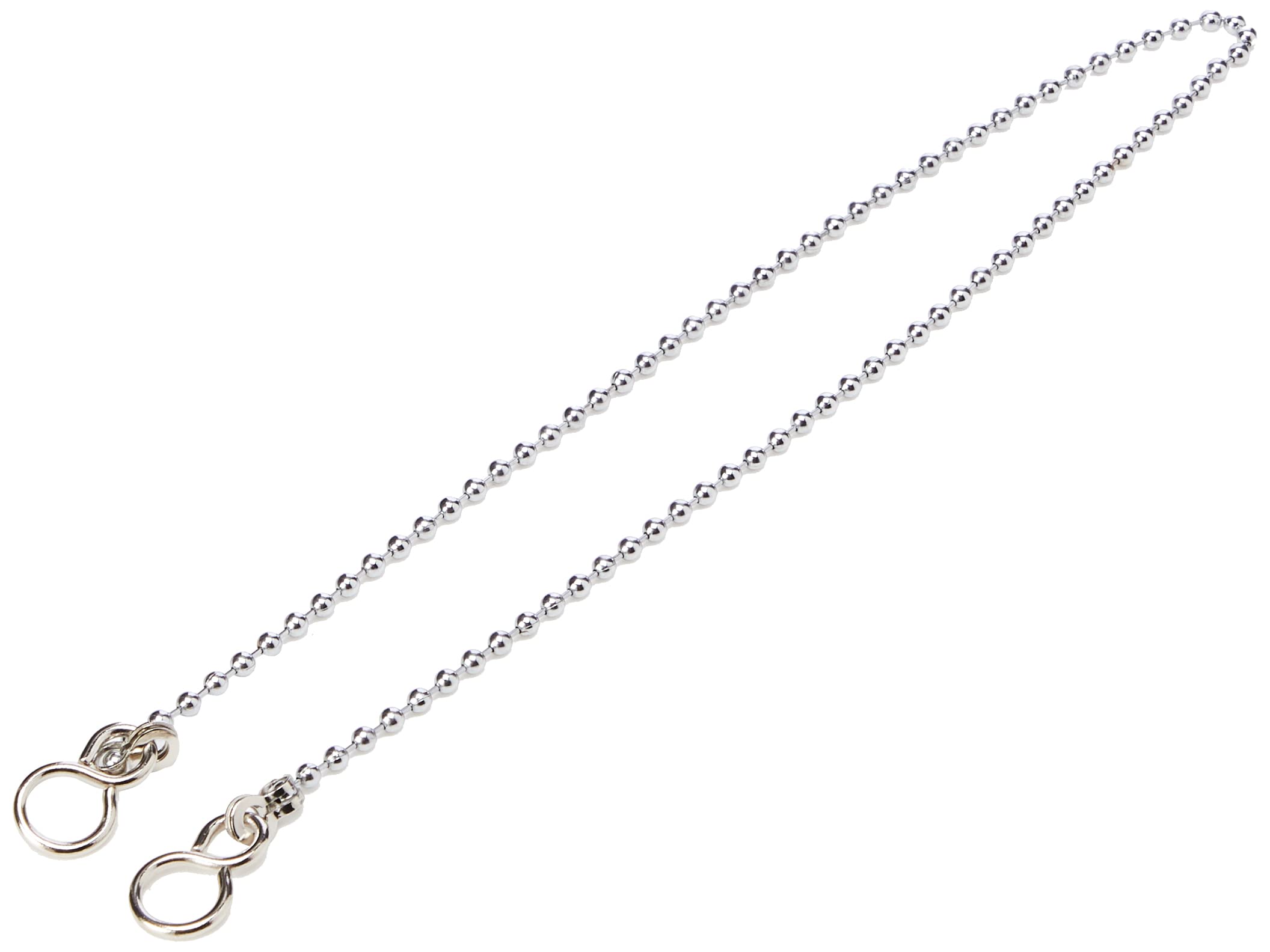 Merriway BH02251 Ball Type Bath Chain with S Hook, 450mm (18 inch) - Chrome Plated