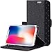 ProCase iPhone Xs Case iPhone X Case, Folio Folding Wallet Case with Card Holder, Flip Cover Protective Case for 5.8 inch Apple iPhone Xs (2018) / iPhone X (2017) -Black