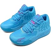 IGZBIBG Men's Knitted Mesh Breathable Mid-Top Basketball Shoes with Round Toe, Non-Slip and Lightweight Lace-Up Casual Sports Shoes Suitable for Walking, Running and Daily Travel
