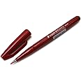 Pentel Sign Pen Brush Tip Red Ink