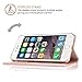 iPhone 8 Plus Leather Case, iPhone 7 Plus 5.5 Inch Folio Leather Wallet Case with Kickstand, Card Slots, Ultra-Strong Magnetic Closure, Flip Notebook Cover Case for iPhone 7 Plus / 8 Plus (Rose Gold)