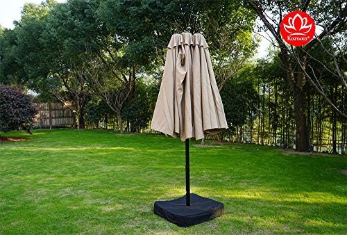 Amazon Com Kozyard Butterfly 14 Outdoor Patio Double Sided Aluminum Umbrella With Crank And Base Garden Outdoor