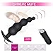 YiFeng Vibrating Butt Plug, Waterproof Silicone Anal Beads Plug with 12 Stimulation Modes for Male, Female and Beginner