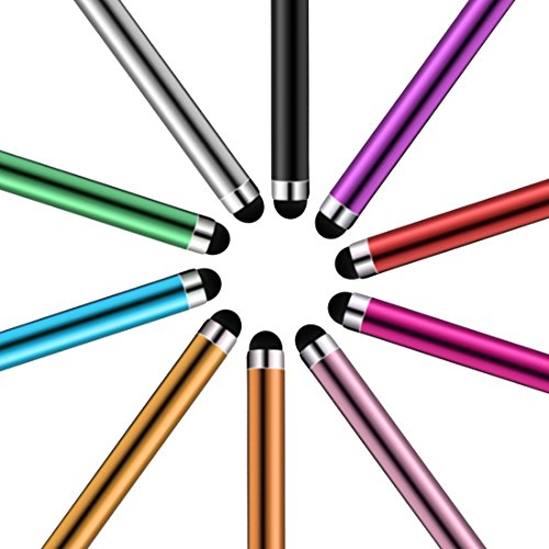100pcs Smart Phone/ Smart Tablet Sharp Black Rubber Tip Stylus Styli(9.0)