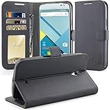 Blu Studio X Case, Tauri [Stand Feature] Wallet Leather Case with Stand, ID & Credit Card Pockets Flip Cover For Blu Studio X - Black