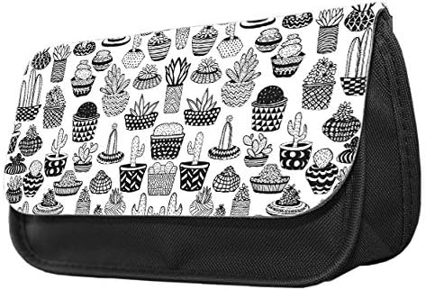 Cactus Doodle Themed Funny Pencil Case. Make up case, Back to School Gift.