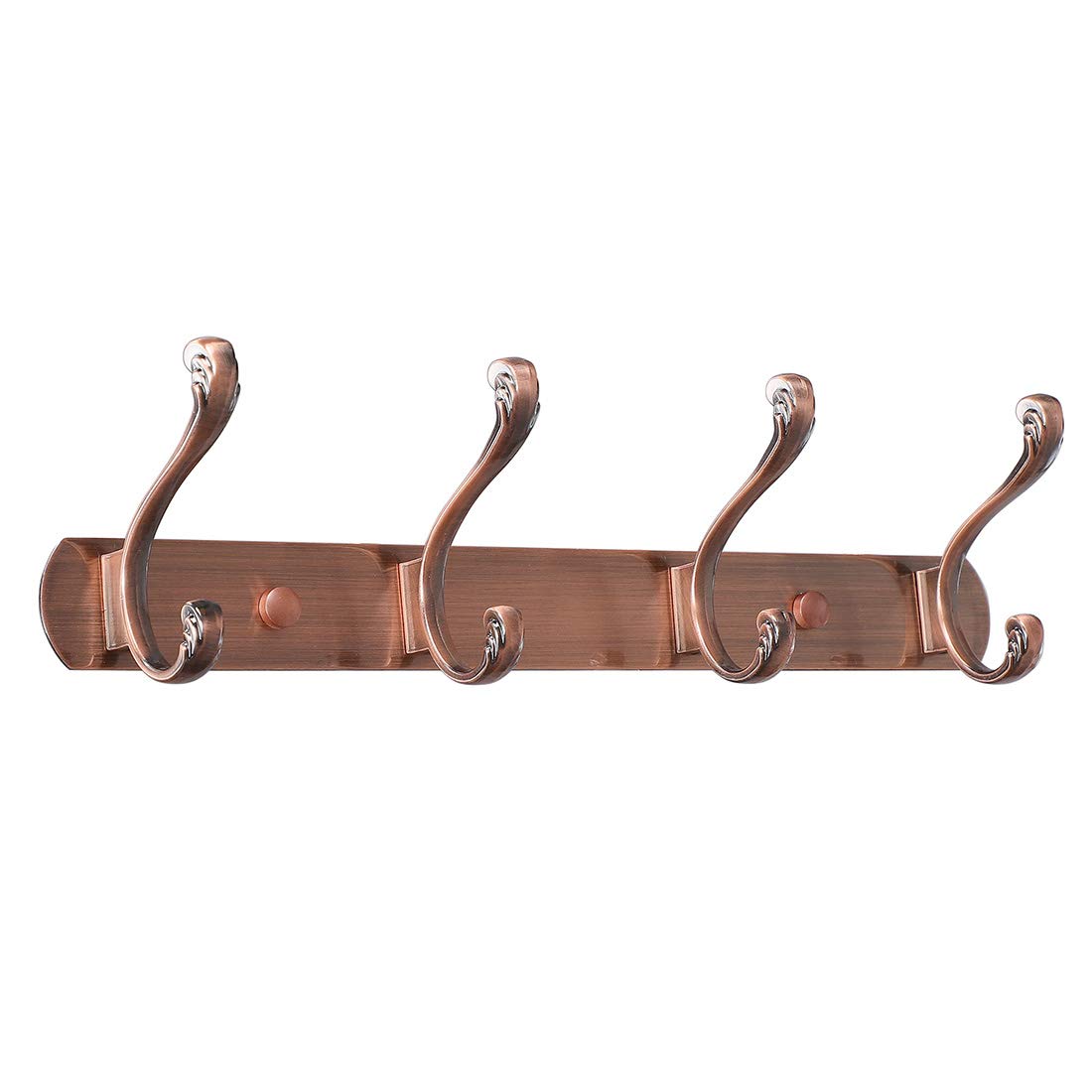 sourcing map Wall Mounted Coat Rack,Coat Hooks Rail Stainless Steel Hooks for Coat Hat Towel Purse Key Bag Bathroom Bedroom Entryway, Antique Copper 4 Hooks