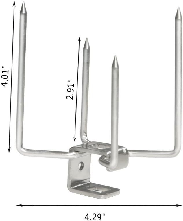onlyfire 6102 Stainless Steel Grill Rotisserie Forks(1-Pair)-Fits for Weber 3/8" and 5/16" Square Spit Rods : Garden & Outdoor