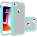 OEAGO iPhone 8 Case, iPhone 7 Case Cover [Drop Protection] [Shock Proof] Hybrid Dual Layer Rubber Plastic Impact Defender Rugged Slim Hard Case Cover Shell for Apple iPhone 8 / iPhone 7 - Mint