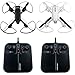 SHARPER IMAGE Two Pack 5-Inch Mach Racer Drones, 2.4GHz Rechargeable RC 6-Axis Quadcopter Kit, LED Lights, Autopilot System – White vs. Black