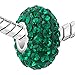 LovelyJewelry May Simulated Birthstone charms Green Synthetic Crystal Beads For Bracelet