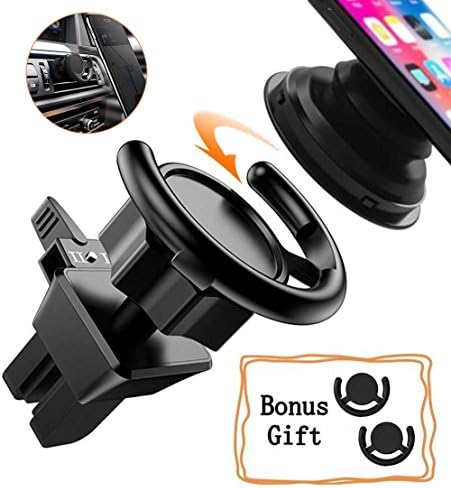 Pop Clip Car Mount, 360° Rotation Car Dashboard Desk Wall Mount for iPhone, Pop Out Stand Air Vent Car Cell phone Mount for Pop Socket Expanding Grip holder Users-Black