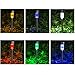 Wellgium Solar Lights Outdoor - Garden Landscape Pathway Lights for Lawn Patio - Stainless Steel, 12 Pack (6 Colors)