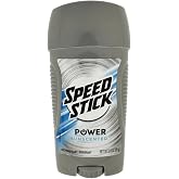 Speed Stick Power Antiperspirant Deodorant for Men, Unscented - 3 Ounce