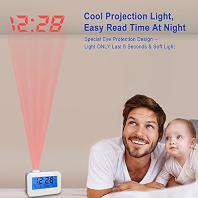 Amazon Com Kecess Digital Alarm Clock Projection Clock Ceiling