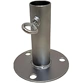 Adjustable Foot Pad for Canopy Pole (Galvanized Steel) (FITS 1-1/2" EMT Pipe)