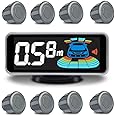 ELSNU Car Parking Sensors Kit Reverse Radar parktronic System Auto Electronics Vehicle Back Assistant Reverse 8 Sensor (Grey)