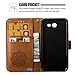 JanCalm Galaxy J3 Luna Pro Case, Galaxy J3 Emerge/J3 Prime case, [Multi Card/Cash Slots] Flip Cover Wallet PU Leather with Stand + Wrist Strap Case for Samsung J3 (2017) + Crystal Pen (Brown)
