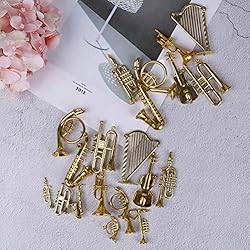 CYISONAL 21 Pcs Mini Gold Musical Instruments