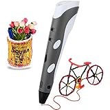Soyan Standard 3D Printing Pen for Kids, with ABS Filament Sample and Drawing templates (Gray)