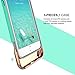 JMcolo iPhone 7 Plus Case, [Vibrance Series] Protective Slider Style Slim Cases Covers for Apple iPhone 7 Plus 2016 Soft-Interior Scratch Protection Finish - Turquoise/Gold (7)