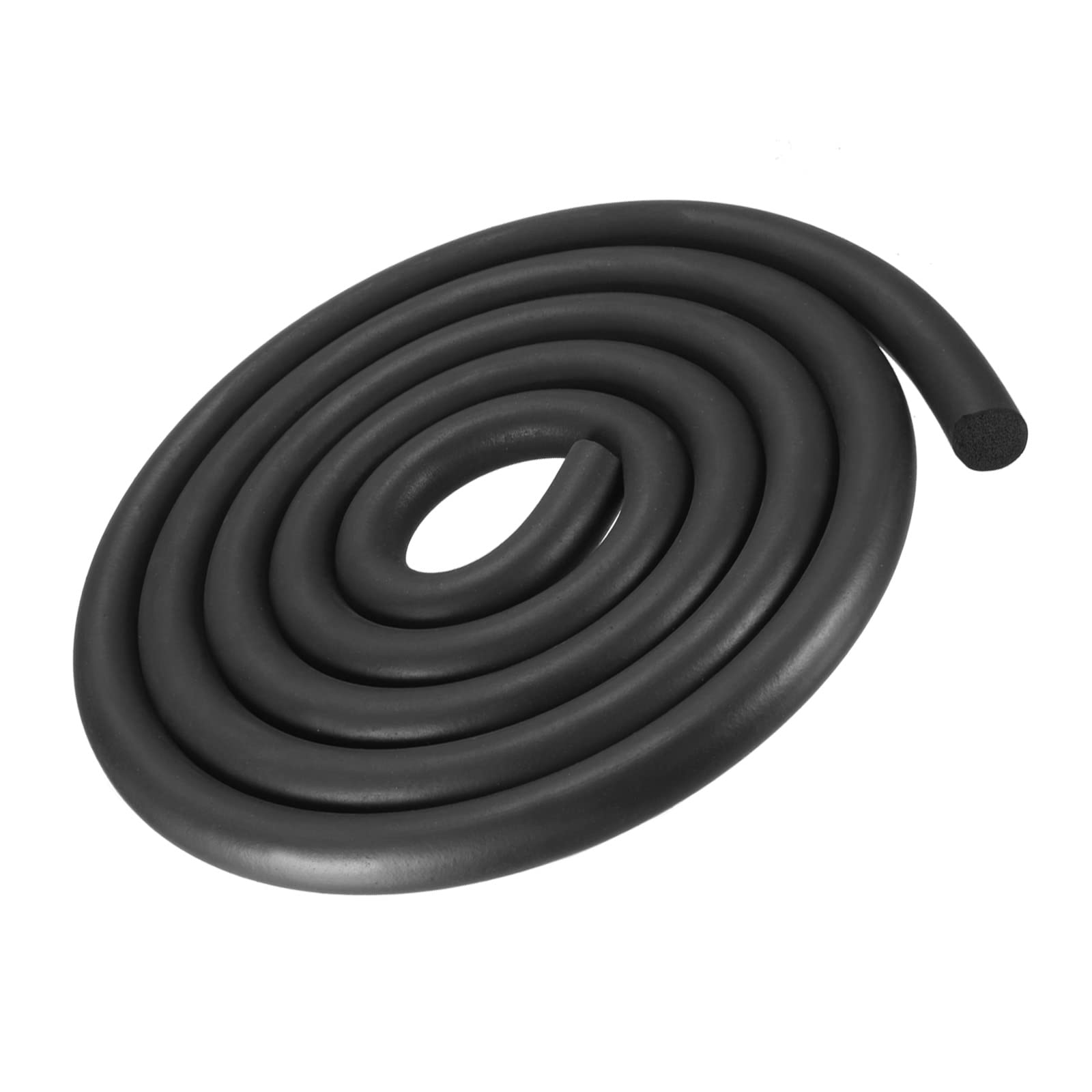 METALLIXITY Weather Stripping (16mmx6.56 Feet) 1Pcs, Foam Rubber Door Seal Strips - for Home Door Window, Black