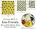 Organic Creations Natural Beeswax Food Wrap | Eco Friendly, Washable, Reusable Food Wraps | Organic, Sustainable, Plastic Free Food Storage | Set incl
