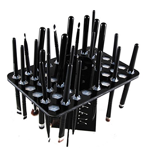 ABASSKY 42 Small Makeup Brush Holder Folding Collapsible Air Drying Tree Storage Rack
